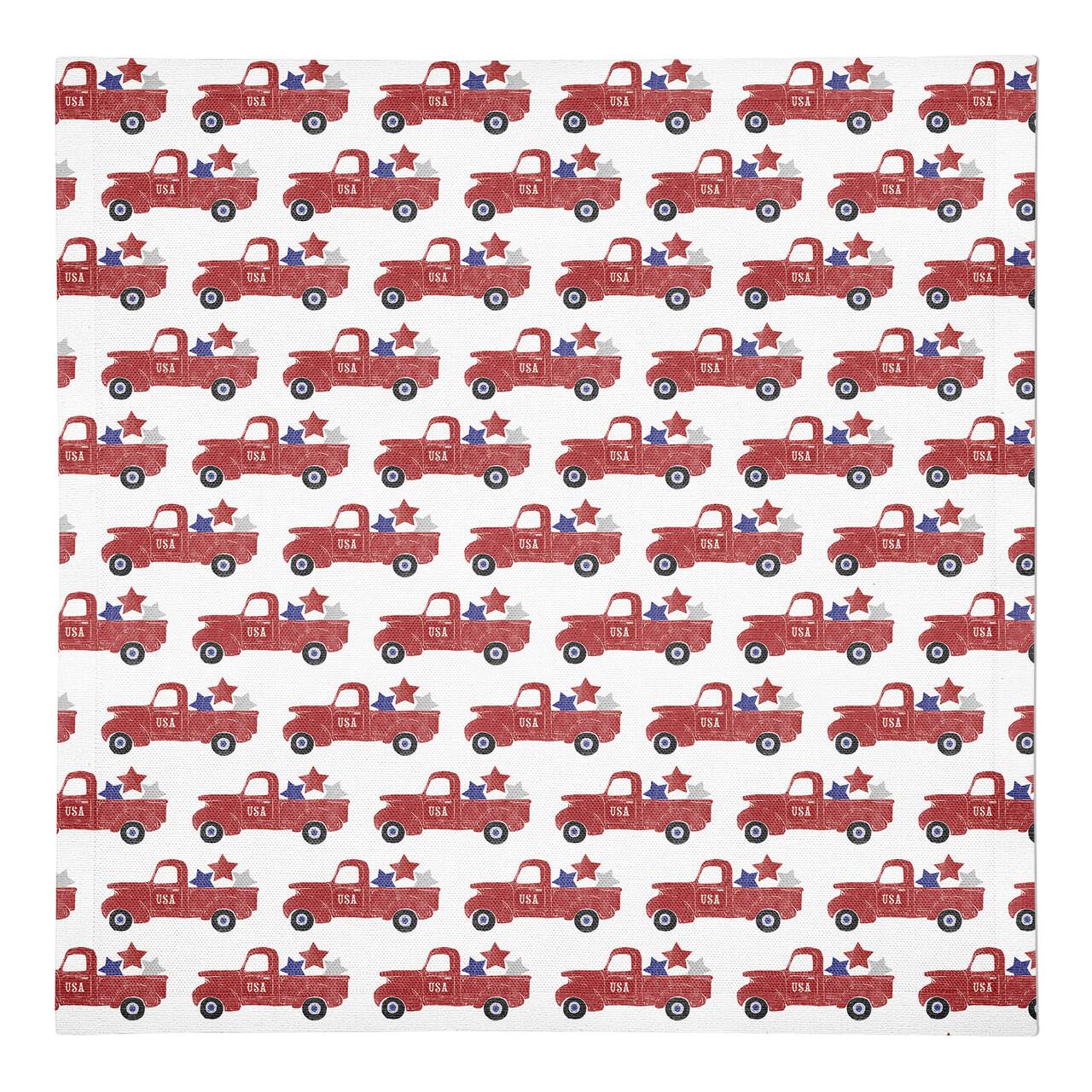 Patriotic Truck Pattern Cotton Twill Napkin